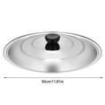 thumbnail image 5 of 12.5 Inch Stainless Steel Pan Lid, Universal Replacement Pot Lid for Frying Pans, Skillets & Cookware, Heat Resistant Metal Lid with Ergonomic Handle, Silver, 12.5 Inch, 5 of 9