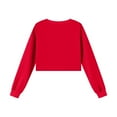 thumbnail image 6 of OGLCCG Cropped Sweatshirts for Girls Oversized Crewneck Long Sleeve Pullover Tops Fall Winter Classic Lightweight Cotton Shirts 3-15 Years, 6 of 6