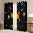 thumbnail image 2 of Universe Themed Decor 30%-50% Blackout Curtains Outer Space Curtains, Solar System Window Curtains Teens Space Planet Print Bedroom Curtains Space Theme Curtains,2 Panels 52"Wx63"L, 2 of 5