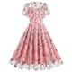 thumbnail image 1 of Vestido de Manga Corta para Mujeres Moda Casual Sexy Verano Vestido de Cuello Redondo, Ajuste Delgado con Detalle de Volantes, 1 of 8