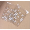 thumbnail image 1 of 100pcs 10x10cm / 4"x 4" Transparent Plastic Self-Sealing Wish Greeting Cards Storage Cellophane Packing Bags Container for Xmas Party Candy Cookies Bakery Gift (Snow), 1 of 7
