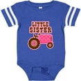 thumbnail image 3 of Inktastic Pink Tractor Little Sister Girls Baby Bodysuit, 3 of 5