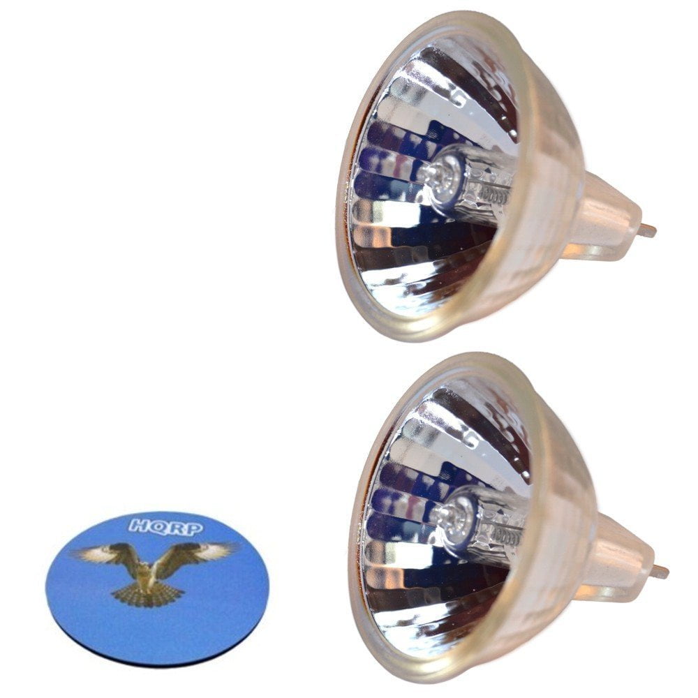 HQRP 2Pack 120V 150W MR16 Shape GY5.3 Base Halogen Lamp Bulb for