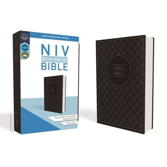NIV, Value Thinline Bible, Imitation Leather, Gray/Black (Special) (Hardcover)