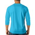 thumbnail image 4 of Fabrcox 3/4 Sleeve Tops for Men Big and Tall Mens Henley T Shirt Workout Running Athletic Button Down Lightweight Mens Tops, 4 of 5