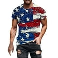 thumbnail image 2 of cllios Patriotic Graphic Tees for Men 4th of July American Flag Shirts Big and Tall Red White and Blue Printed Short Sleeve Shirt Gym Crewneck Muscle T Shirts, 2 of 5