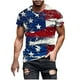 thumbnail image 2 of Tops para hombre, blusas y camisas de manga corta con cuello redondo para hombre, camiseta con cuello redondo y estampado para hombre, blusa informal de poliéster de manga corta a la moda para hombre., 2 of 5