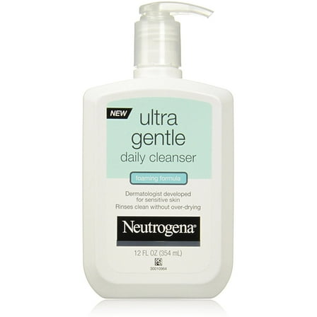 Neutrogena Ultra Gentle Foaming Daily Cleanser 12 oz (Pack of 2)