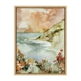 thumbnail image 3 of Kate and Laurel Sylvie Landscape 04 Framed Canvas Wall Art by Annie Quigley, 18x24 Natural, Soft Watercolor Nature Landscape with Lake Art for Wall Decor, 3 of 7