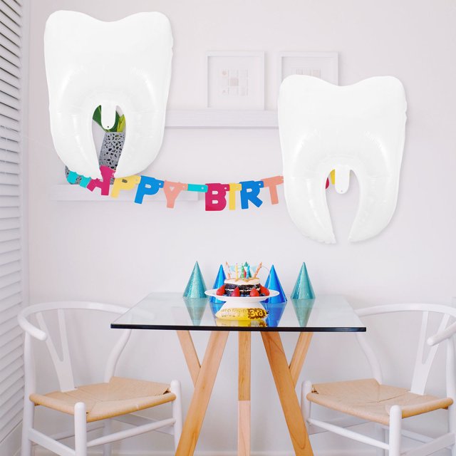 OHOIOLLA 4Ud Globos Decorativos Con Forma De Diente Para Ambientes Festivos Y De Eventos