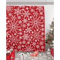 thumbnail image 5 of Christmas Shower Curtain Christmas Snowflake Shower Curtains for Bathroom Decor Merry Christmas Winter Red Christmas Decoration Bath Curtains Sets with Hooks Waterproof, 72x72 in, 5 of 6