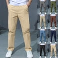 thumbnail image 5 of Kids Boys Uniform Pants Fit Stretch Pants With Pockets Straight Pants Boys Brown Uniform Pants Back To School Clothes Kids Boys Clothes Size 8-9 Years, 5 of 5