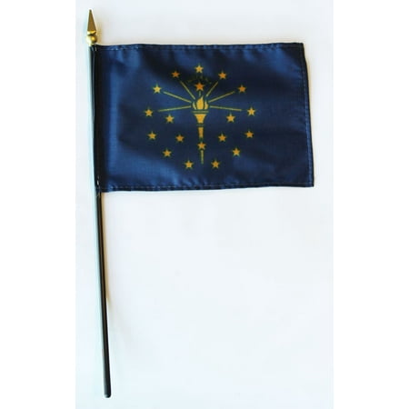 Indiana - 4"X6" Stick Flag