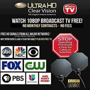 As Seen on TV UHD-12 Ultra HD Clear Vision Antenna, 60 Mile