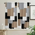 thumbnail image 3 of Brown Black Grey Abstract Art Curtain Home Decoration Living Room Short Curtains Window Treatments For Kitchen Bedroom, 3 of 6