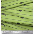 thumbnail image 2 of Soimoi Green Poly Georgette Fabric Dash & Arrow Print Sewing Fabric Yard 52 Inch Wide, 2 of 3