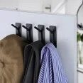 thumbnail image 4 of Ganchos adhesivos/gancho para toallas - Juego de 5 ganchos de pared Ganchos adhesivos impermeables para colgar baño/cocina (negro mate, acero inoxidable) JAMW Sencillez, 4 of 5