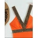 thumbnail image 5 of Cismea - Traje de BañO de Una Pieza para Mujer con Cuello en V Profundo sin Mangas（Anaranjado） Cismea bañador, 5 of 7