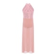 thumbnail image 4 of Yartina Girls Lyrical Dance Jumpsuit Sequin Sleeveless Wide Leg Bodysuit One Piece Figure Skating Outfit Pink 14, 4 of 7