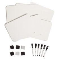 U Brands 3135U00-01 12 x 9 Single-Sided Dry Erase Lap Board - White Surface (6/Pack)