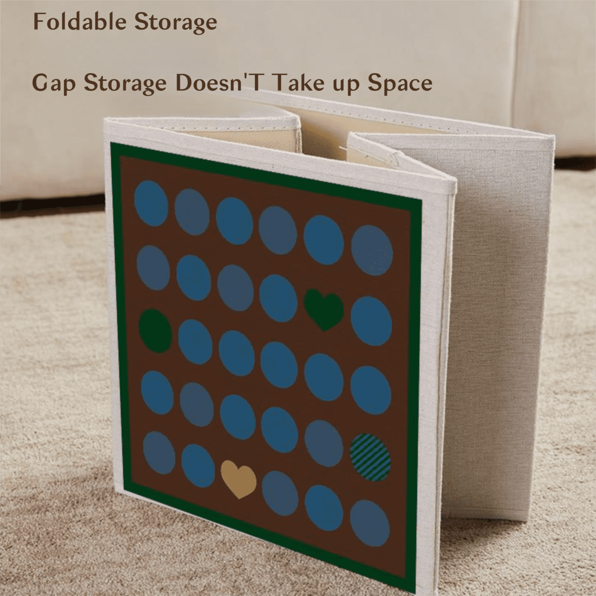 SpaceMuse 6 Packs Foldable Clothing Storage Bag, 10.7" Organizer Bins for Clothes, Socks, Toys, Steel Frame Storage Basket for Kitchen, Dormitory, Home Use Medium-Capacity Box, Six Different Patterns