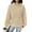 Beige, variant on Tthxqing Womens Waffle Hoodies Causal Long Sleeve Loose Fit Pullovers Fall V Neck Drawstrings Sweatshirt Tops with Pockets Red1 S