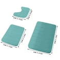 3 Pieces Memory Foam Bath Mat Sets U Shaped And 15.74''x23.62''+19.69