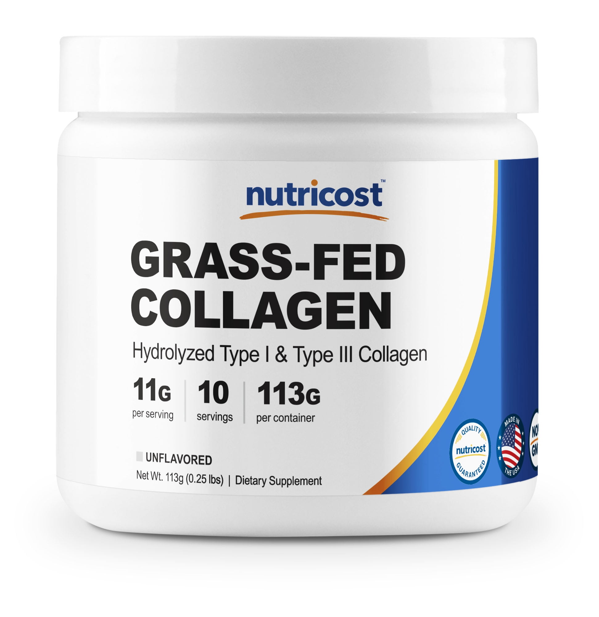 Nutricost GrassFed Collagen Powder 4 oz (Unflavored) Gluten Free and