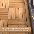 thumbnail image 6 of Renwick 12" x 12" Wood Flooring Tiles Wooden Pavers Indoor & Outdoor For Patio Garden, Pack of 27, Natural Wood, 6 of 10