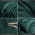 thumbnail image 4 of MooMee Duvet Cover Set King 600-TC 100% Extra Long-Staple Cotton Sateen Silky Smooth Luxury (Forest Green), 4 of 6