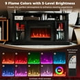 thumbnail image 2 of Giantex 58" Fireplace TV Stand for 65" TV, Media Entertainment Center w/ Electric Fireplace, LED Lights, TV Console Table, Black, 2 of 7