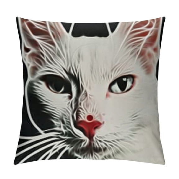Flame Point Siamese Cat Throw Pillow, Multicolor
