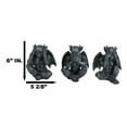 thumbnail image 2 of Notre Dame Gothic Winged See hear Speak No Evil Sitting Gargoyles Figurine Set, 2 of 12