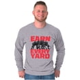 thumbnail image 4 of Football Athlete Earn Every Yard Men's Long Sleeve Tee T Shirt Brisco Brands S, 4 of 6