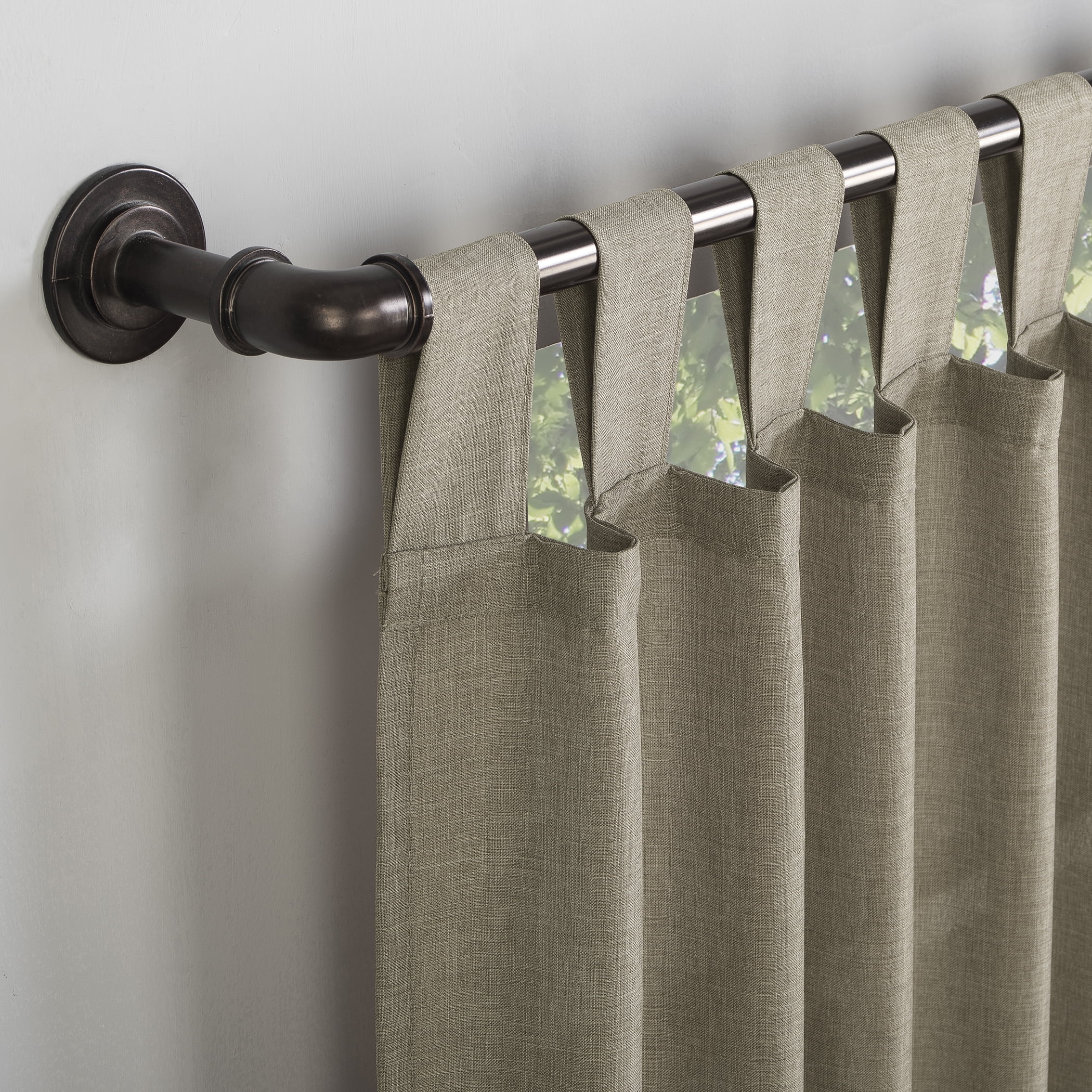 No. 918 Farrell Tab Top Semi-Sheer Curtains 40" x 84", Barley