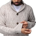 thumbnail image 6 of X RAY JEANS Mens Shawl Collar Cable Knit Cardigan, Sand, 2XL, 6 of 6