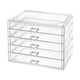 thumbnail image 1 of Organizador de cajones de acrílico, caja de almacenamiento de joyas, soporte para aretes de varios niveles, ligero 5 niveles, 1 of 9