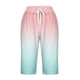 thumbnail image 4 of Puntoco Pantalones cortos de verano para mujer, moda 2024, pantalones cortos para mujer, pantalones casuales, pierna recta, cordón, cintura elástica, pantalones sueltos y cómodos con bolsillos, 4 of 5