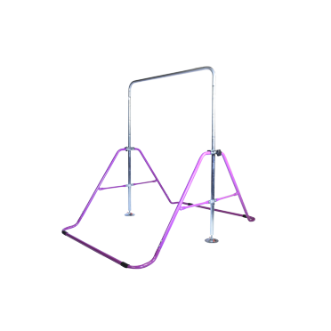 5ft Adjustable Junior Gymnastics Bar For Kids – Purple Foam Handle, Kip Bar For Teens & Athletes