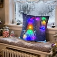 thumbnail image 4 of Funda de almohada navideña LED | Modos de luz intermitente y fija | Funda de almohada decorativa para sofá y cama | Decoración festiva para el hogar con diseños de Papá Noel y árbol, 4 of 6