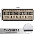 thumbnail image 5 of Kitchen Rugs Sets Of 2,Brown Geometric Triangle Square Pattern Anti Fatigue Kitchen Mat Rugs Non Slip Washable,Decorative Kitchen Floor Mats for Kitchen,Sink,Laundry,17"x47"+17"x47", 5 of 5