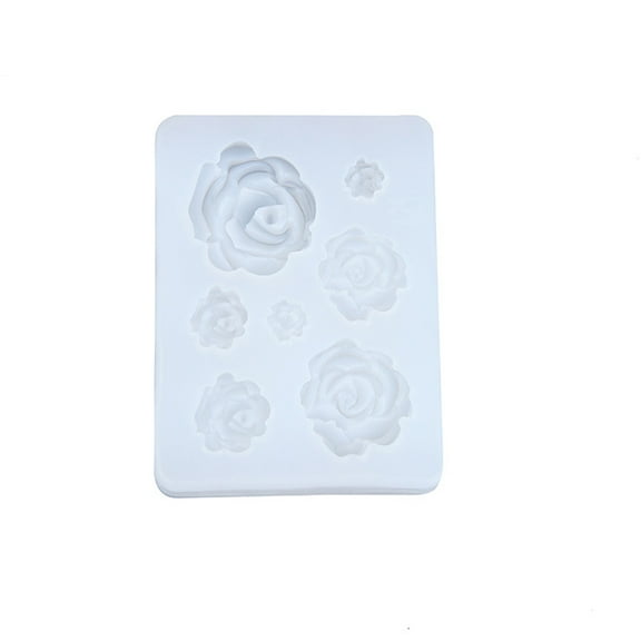 7 Sizes Resin Rose Flower Pendant Silicone Mold Resin Jewelry Making Art Crafts