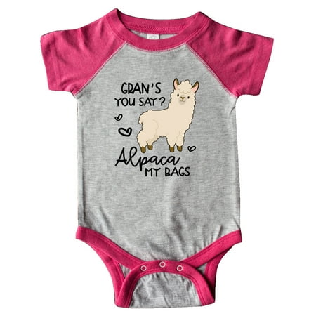 

Inktastic Gran s You Say Alpaca My Bags Gift Baby Boy or Baby Girl Bodysuit