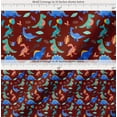 thumbnail image 2 of Soimoi Red Cotton Poplin Fabric Balloon & Dinosaur Kids Print Sewing Fabric Yard 56 Inch Wide, 2 of 7