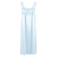 thumbnail image 4 of ZHOGXU Summer Dresses For Women Sleeveless Spaghetti Strap Solid Color Lace Midi Length Loose Fit Nightdress For Everyday Wear,Light Blue,One Size, 4 of 4