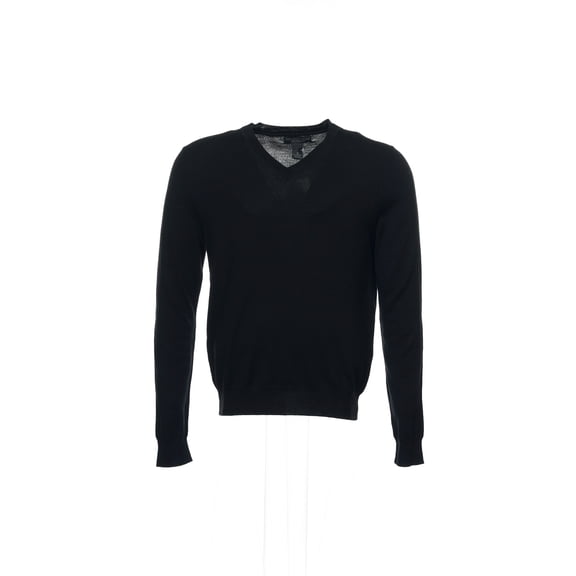 Baruffa Black Heather V-Neck Sweater , Size Medium