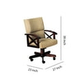 thumbnail image 4 of Coaster Marietta Transitional Fabric Upholstered Game Arm Chair in Tan, 4 of 6