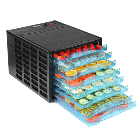 Food Dehydrator with Timer & Temperature Control  - Electric Fruit Jerky Dryer Dehydrator Machine Food Saver Preserver Dehydration For Vegetable Meat Beef Jerky Maker Appliance with 8