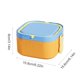 thumbnail image 3 of Plastic Lunch Box Suitable For Microwave Oven Special Fresh-keeping Box Food Grade Household Squares Lunch Box With Lid, 3 of 6