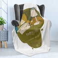 thumbnail image 4 of Book Soft Flannel Fleece Throw Blanket, Girl and Cat Sleeping on Book Cartoon Illustration with Words Books Give You Dreams, Cozy Plush for Indoor and Outdoor Use, 50" x 70", Multicolor, by Ambesonne, 4 of 5